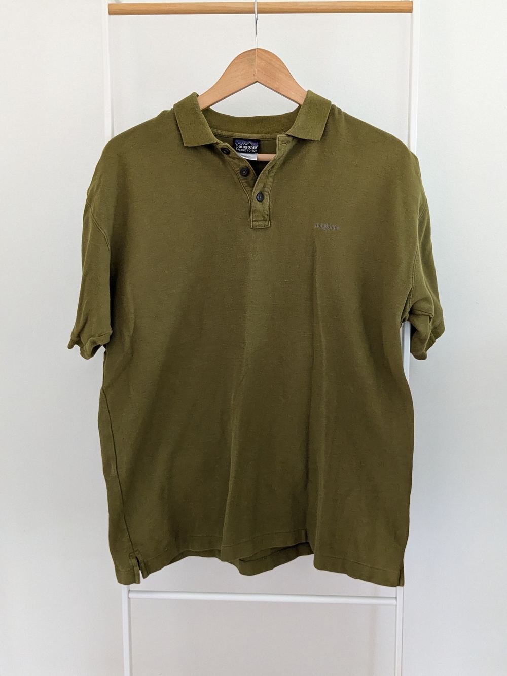 Patagonia Organic Cotton Men's Polo Shirt in Olive Green